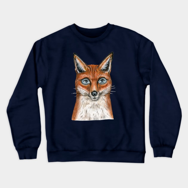 Red fox face Crewneck Sweatshirt by KayleighRadcliffe